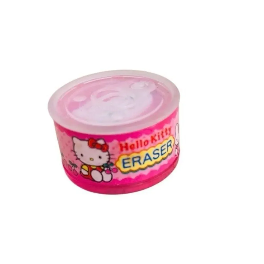 Vintage Hello Kitty Sanrio Mini‎ Retro Circle Case w/ Removable Eraser 1976 2003
